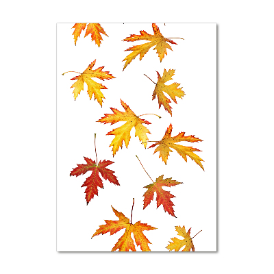 Cuadro de vidrio templado 4mm para pared vertical Hojas de otoño