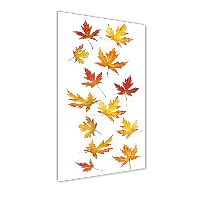 Cuadro de vidrio templado 4mm para pared vertical Hojas de otoño