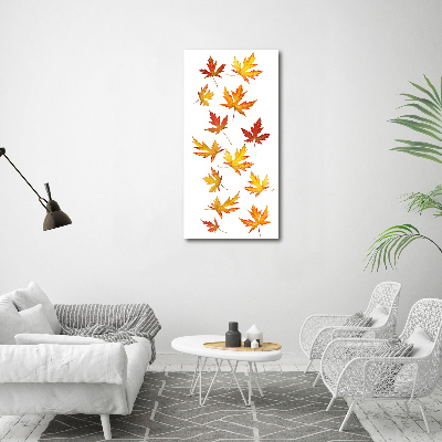 Cuadro de vidrio templado 4mm para pared vertical Hojas de otoño