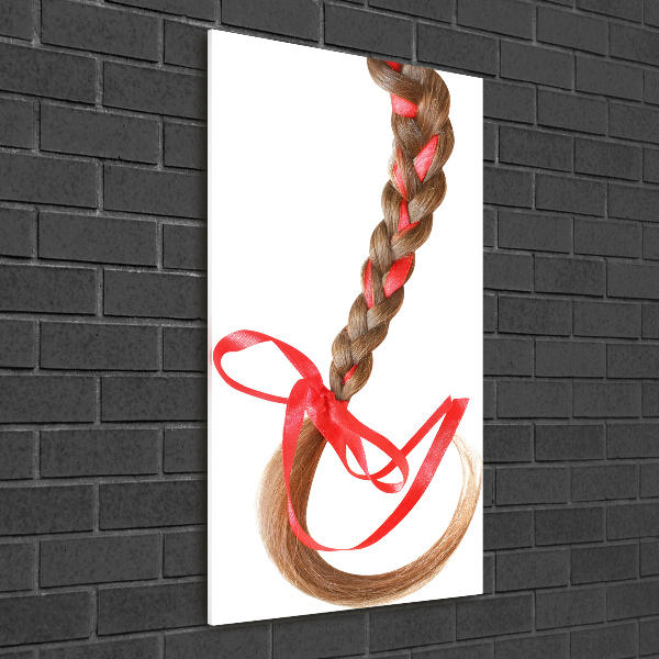 Cuadro de vidrio templado 4mm para pared vertical Trenza