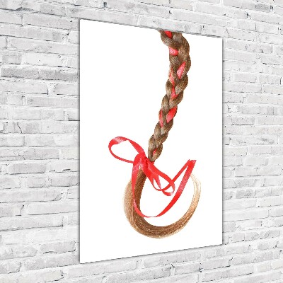 Cuadro de vidrio templado 4mm para pared vertical Trenza