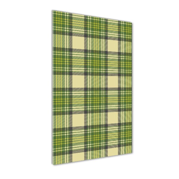 Cuadro decorativo en cristal con canto pulido vertical Cuadros verdes