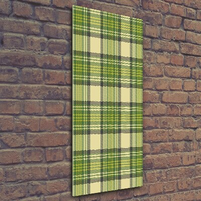 Cuadro decorativo en cristal con canto pulido vertical Cuadros verdes