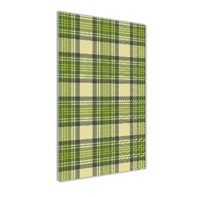 Cuadro decorativo en cristal con canto pulido vertical Cuadros verdes