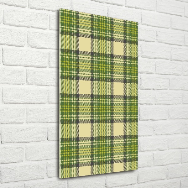 Cuadro decorativo en cristal con canto pulido vertical Cuadros verdes