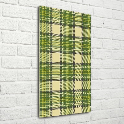 Cuadro decorativo en cristal con canto pulido vertical Cuadros verdes