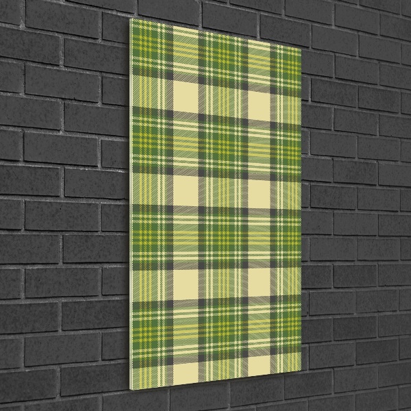 Cuadro decorativo en cristal con canto pulido vertical Cuadros verdes