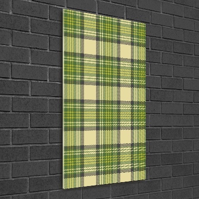 Cuadro decorativo en cristal con canto pulido vertical Cuadros verdes