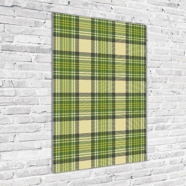 Cuadro decorativo en cristal con canto pulido vertical Cuadros verdes