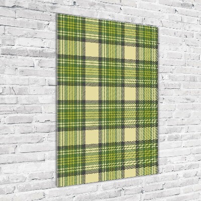 Cuadro decorativo en cristal con canto pulido vertical Cuadros verdes