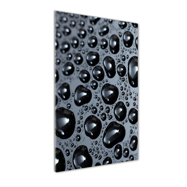 Fotocuadro de cristal elegante para hogar vertical Gotas de agua