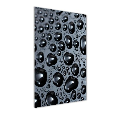 Fotocuadro de cristal elegante para hogar vertical Gotas de agua