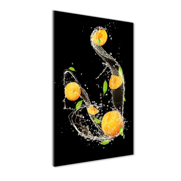 Cuadro de vidrio templado 4mm para pared vertical Naranjas