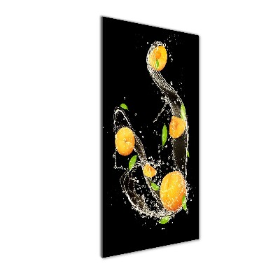 Cuadro de vidrio templado 4mm para pared vertical Naranjas