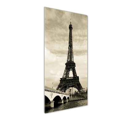 Cuadro de vidrio templado 4mm para pared vertical Torre Eiffel de París