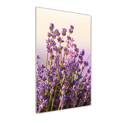 Fotocuadro de cristal elegante para hogar vertical Lavanda
