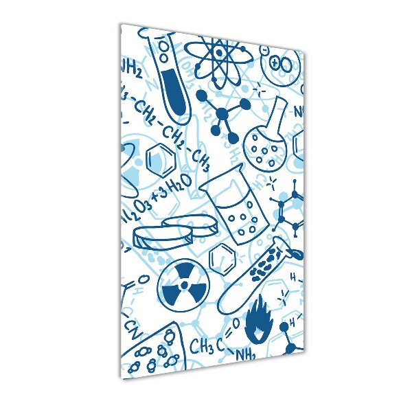 Fotocuadro de cristal elegante para hogar vertical Antecedentes de la química