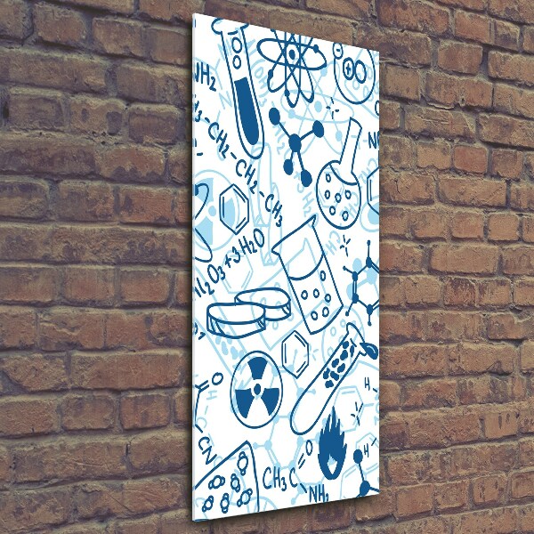 Fotocuadro de cristal elegante para hogar vertical Antecedentes de la química