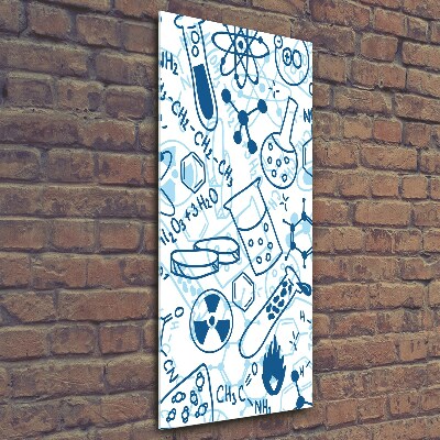 Fotocuadro de cristal elegante para hogar vertical Antecedentes de la química