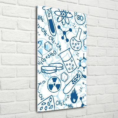 Fotocuadro de cristal elegante para hogar vertical Antecedentes de la química