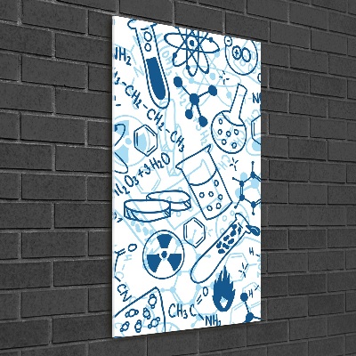 Fotocuadro de cristal elegante para hogar vertical Antecedentes de la química