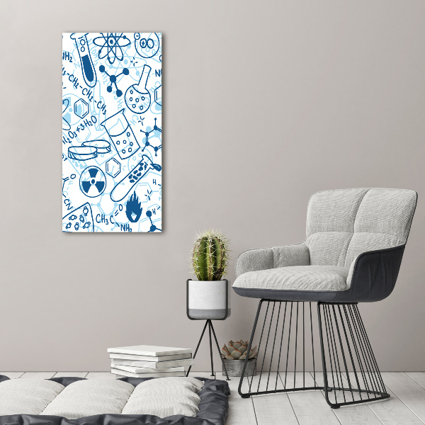 Fotocuadro de cristal elegante para hogar vertical Antecedentes de la química
