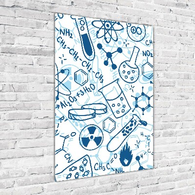 Fotocuadro de cristal elegante para hogar vertical Antecedentes de la química