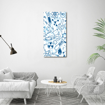 Fotocuadro de cristal elegante para hogar vertical Antecedentes de la química