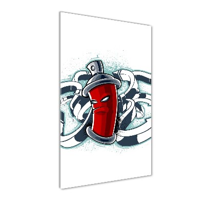 Cuadro de cristal moderno efecto brillo vertical Pintada