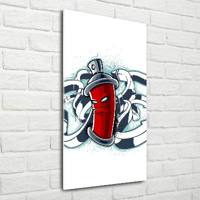 Cuadro de cristal moderno efecto brillo vertical Pintada