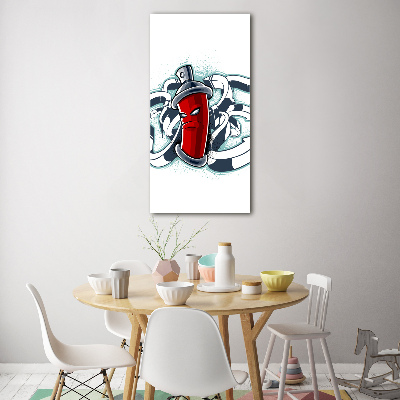 Cuadro de cristal moderno efecto brillo vertical Pintada