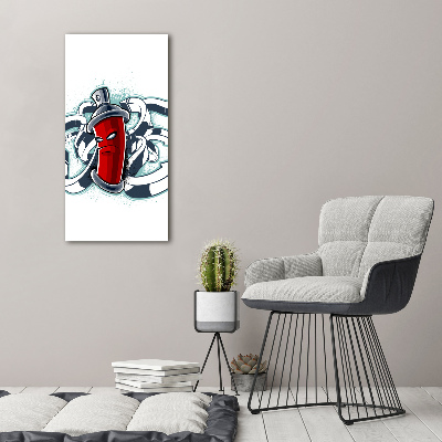 Cuadro de cristal moderno efecto brillo vertical Pintada