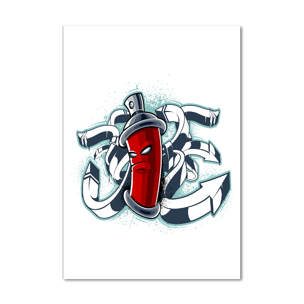 Cuadro de cristal moderno efecto brillo vertical Pintada