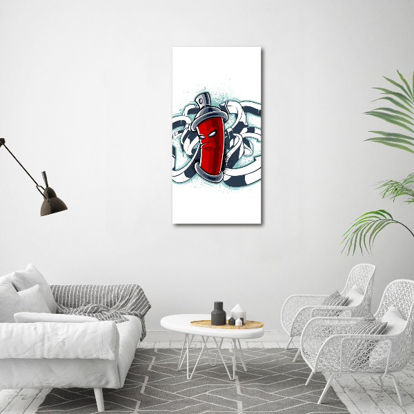 Cuadro de cristal moderno efecto brillo vertical Pintada