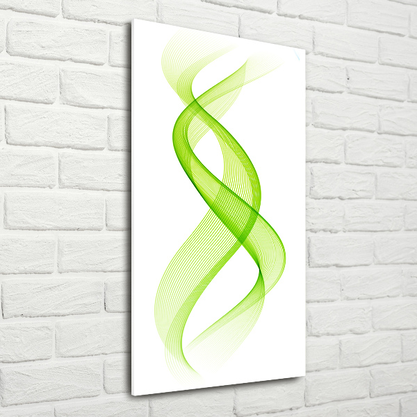 Cuadro decorativo en cristal con canto pulido vertical Ondas de colores