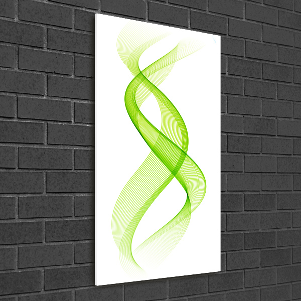 Cuadro decorativo en cristal con canto pulido vertical Ondas de colores