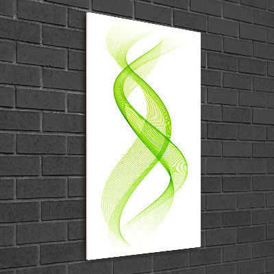 Cuadro decorativo en cristal con canto pulido vertical Ondas de colores