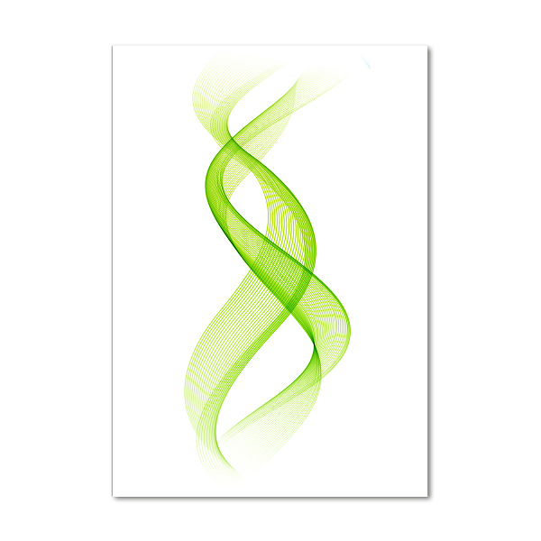 Cuadro decorativo en cristal con canto pulido vertical Ondas de colores