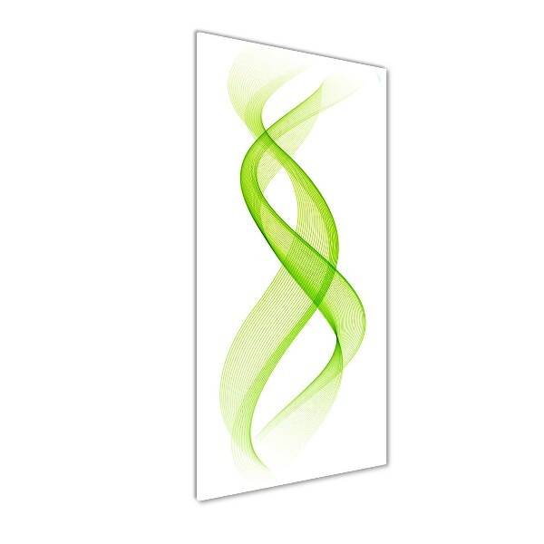 Cuadro decorativo en cristal con canto pulido vertical Ondas de colores