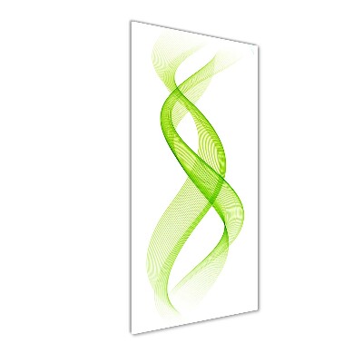 Cuadro decorativo en cristal con canto pulido vertical Ondas de colores