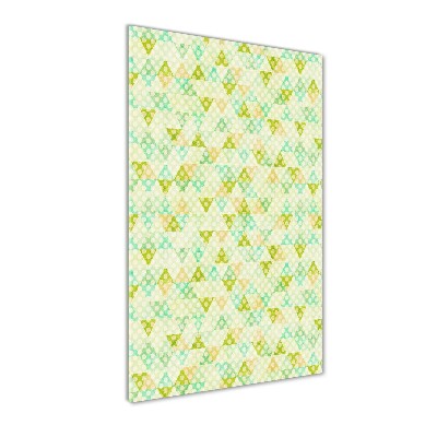 Fotocuadro de cristal elegante para hogar vertical Fondo geométrico