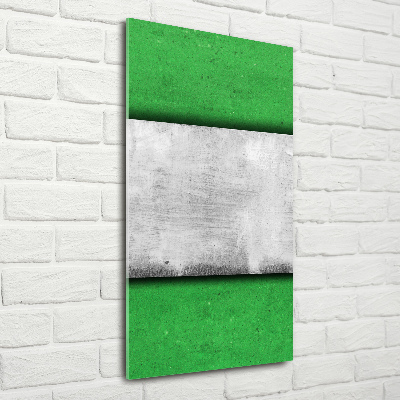 Cuadro de vidrio templado 4mm para pared vertical Muro verde