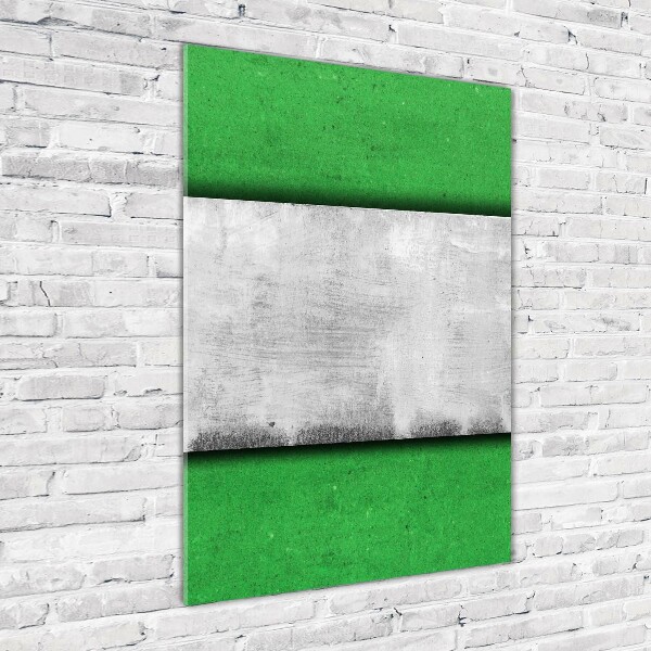 Cuadro de vidrio templado 4mm para pared vertical Muro verde