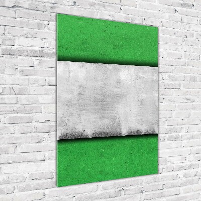 Cuadro de vidrio templado 4mm para pared vertical Muro verde