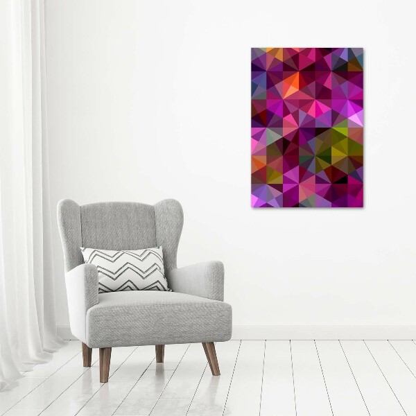 Cuadro de cristal moderno efecto brillo vertical Ondas abstractas
