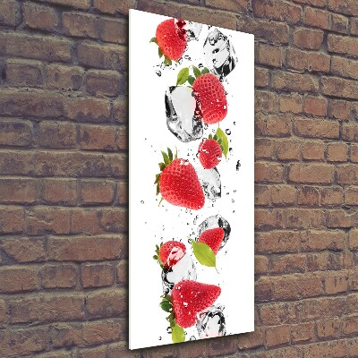 Cuadro de cristal moderno efecto brillo vertical fresas