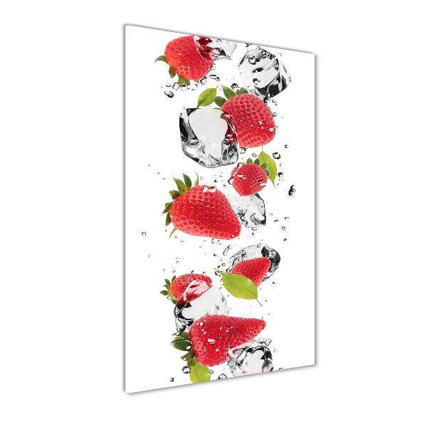 Cuadro de cristal moderno efecto brillo vertical fresas
