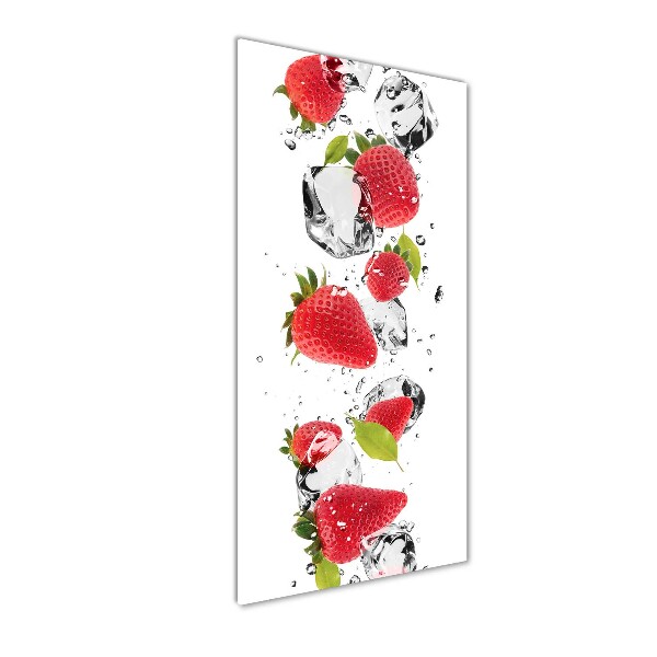Cuadro de cristal moderno efecto brillo vertical fresas