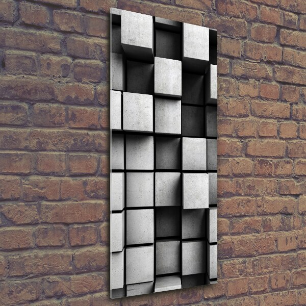 Cuadro decorativo en cristal con canto pulido vertical Abstracción