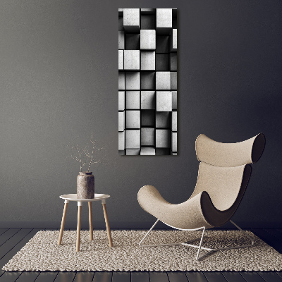 Cuadro decorativo en cristal con canto pulido vertical Abstracción